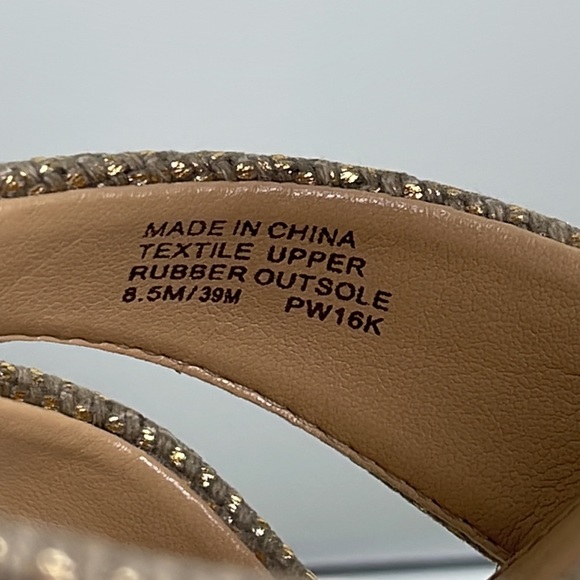 Michael Kors Gold Platform Wedges Ladies Size 8.5 - Picture 8 of 12